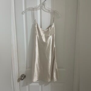 Princess Polly Cream Satin Dress